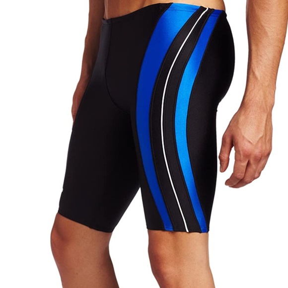 NWT Speedo Competitive Swimwear Size 32 Blue Stripe - Picture 8 of 12